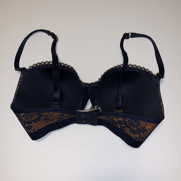 Stella McCartney Navy Blue and Golden Yellow Lace Bra - Women’s Size 32E / E32 - Picture 5 of 11